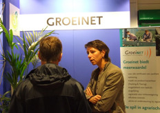 Groeinet was ook op de beurs aanwezig om haar diensten te promoten.