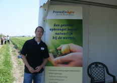 Arjan Koppert in de Koppert stand