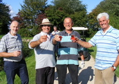 Joop Arkesteyn, Kees Mostert, Pieter Waasdorp en Jan Oussoren.