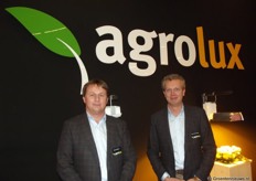 Bart de Munck en Nico van der Houwen van Agrolux. Tip: Volg bij Nico een verkooptraining.