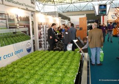 Veel sla in de stand van Viscon/Dry Hydroponics