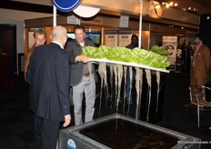 Chris Noordam van Topkrop/Dry Hydroponics licht de teeltgoten nog maar eens een keer op