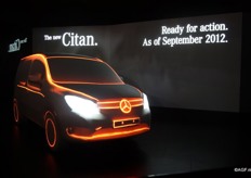 Een spannende presentatie, als aankondiging voor de nieuwe Citan van Mercedes.