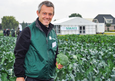 Nicolas Denny met broccoli; Sakata is marktleider in de broccoli.