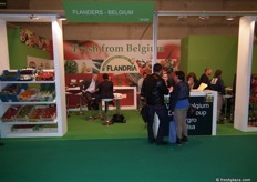 De gezamenlijke Belgische stand. Vanco Belgium, De Vos group, Vergro, Calsa promoten het Belgische product.