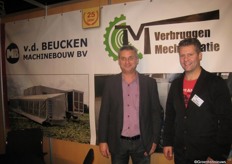 Jan van de Beucken en Perry Verbruggen hebben een slaoogstmachine verkocht op de beurs.