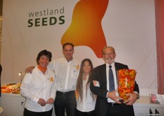 Het team van Westland Seeds: het beste nieuws uit Berlijn! Astrid Bloemen, Tom van der Heiden, Faye van der Heiden en Wim Grootscholten.