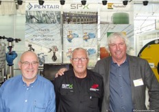 Drie motorrijders op een rij: David de Wit (Pentair Valves & Controls Sales Netherlands), Henk Mooij (SPX Flow Technology Horticulture) en Theo Kleijweg (TK Topboiler)