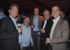 Rene de Vos, Cor van der Kaaij, Jan Prins, Johan van den Berg en Arie Kamp.