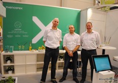 Phenospex presented a new app to easy register all activities in the greenhouse. In the picture Wibo Biermans, Karsten Ferfers and Grégoire Hummel