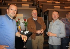 Maarten Verhaegen (BelOrta), Jos Rouschop (Fruitgroothandel) en Martin Janoušek (Agro Polish, Boss Fruit)