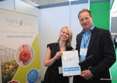 Hortidaily’s new editor Elita Vellekoop with Kees Duivestein, Freshprojects.