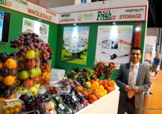 Het nieuwe bedrijf All Freshco General Trading. Op de foto Mohammad Ayaz.