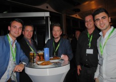 Jim Westhoff (Valstar), Jaco Plooster, Patrick Stoffels (BUD), Friso Sterk (Bioworld) en Ferhat Tivsiz (Valstar)