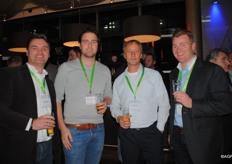 Ron Jongejan (Jaguacy),Stefan Schoenmaker, Ed van der Scheer (beide Eosta) en Marcel de Oude (Bio4life)