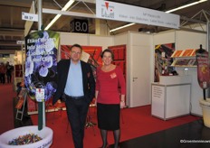 Bas Pot and Marja Brouwer, NP Plastics. Bas found their label sticks all around the trade show.