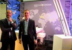 Broers Martin en Rene van den Dool van Hortilux Schreder, onze overburen op de beurs.