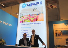 Erik de Beij en Pieter Jan Robbemacht van Geerlofs Koeltechniek. Het project op de achtergrond is bij Van Dijck Groenteproducties uit America, Limburg.