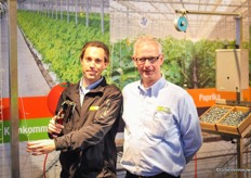 Agrifast' Alberto Lizarraga en Dirk Jan Haas promoting the TOM System.