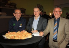 Achiel de Witte (Groep A. de Witte), Stijn Weckx (Nicolai Fruit) en Jos Craemers (BelOrta).