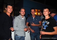 Levi Evers, Sam van der Arend, Jim van Gentevoort en Youri Barendse