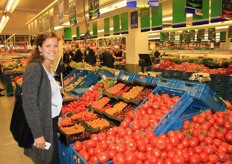 Sanne Heber van Sous Fresh bij de specialties. Ze werkt sinds kort in de AGF-sector. Hiervoor was ze actief in de modebranche en Sanne ziet mogelijkheden om haar ervaring in deze sector toe te passen op AGF-gebied met innovatieve concepten voor professionele koks.