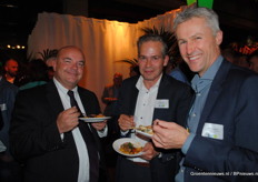 Peter Quist, Westland Partners, met Huub Welles, Agro Retail Desk en Daan van Winden, Vollebregt Barten