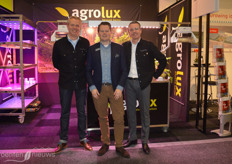 Laurens Besemer van Svensson op bezoek bij Nico van de Houwen en Denis Dullemans van AgroLux.