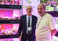 Carles Chetrit of BioIberica and Green Tech Agro's Glenn Behrman, inventor of the GrowTainer.