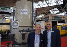 Micha van Nieuwkerk and Theo van Leeuwen in front of their Triton. Triton was nominated for a GreenTech Award.