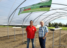 Links Corné Klep van Klep Agro. Rechts Peter Jacobs. Hij is voor zichzelf begonnen onder de naam Egis (European Greenhouses & Irrigation Systems)