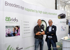 Alwin Meenderink en Ad Ordelman van Agri Information Partners. Het bedrijf ontwikkelde Breeders Eye en Ebrida, software voor veredelaars.