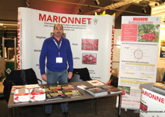 Pascal Marionnet van veredelaar Marionnet, aanwezig met vier nieuwe rassen (2x aardbei en 2x framboos)