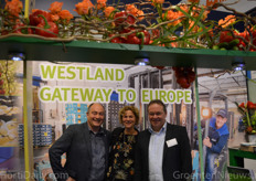 Marc Geurds van Royal Flora Holland, Angelique Koolschijn van Westland Marketing en Herwi Rijsdijk van ABS Westland Beheer