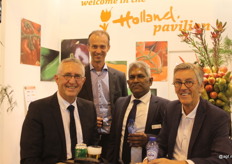 Groentenfruithuis/Holland Fresh Group met Gert Mulder, Wilco van den Berg, Kris Charan en Ad Klaassen.