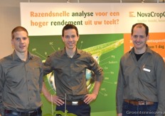 Eric Hegger, Maikel van de Ven en Joan Timmermans van Nova Crop Control. Eric treedt volgende maand officieel in dienst.