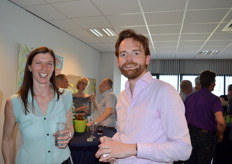 Patricia Ammerlaan (Rabobank) en Loek van der Lof (Gasunie)