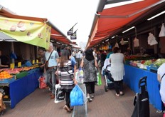 Mooi weer dus veel drukte op de markt