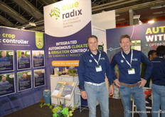 Ronald Hoek en Rudolf de Vetten van Blue Radix. De GreenTech Innovation Award 2024 was voor hen met de innovatie: Geïntegreerde Autonome Klimaat- en Irrigatiesturing. 