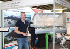 Gerdo Wennekers van Dutch Netting Systems dat zich onlangs presenteerde als nieuwe speler op de markt voor insectengaas. “Insectengaas gaat gemeengoed worden”, voorspelt Gerdo.