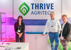 Erika Summers, Brian Bennett en Joel Cheney met Thrive Agtech waren blij om hun LED oplossingen te presenteren voor indoor farms