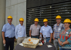 Geert Demyttenaere (REO Veiling), Krist Wallican (Inagro), Marnick Vanackere (REO Veiling), Davy Cool (REO Veiling), Franky Bouckaert (REO Veiling) en Sandra Butaye (REO Veiling)