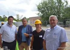 Pieter Vandermersch (Provincie West-Vlaanderen), Paul Demyttenaere (REO Veiling), Stefanie Delbeke (Boerenbond) en Filip Verlae (REO Veiling)