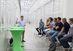 Het bekende beeld van evenementen met workshops in het World Horti Center, hier ook tijdens de Waterdag. Workshops in het kascomplex na een plenaire opening bovenin de collegezaal.